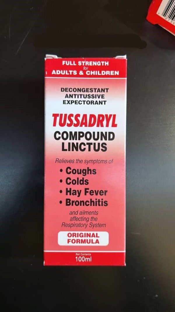 Tussadryl Cough Syrup for sale